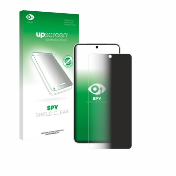 Parte frontale di una confezione del prodotto con il logo del marchio upscreen. Accanto è raffigurato il dispositivo Vivo X300