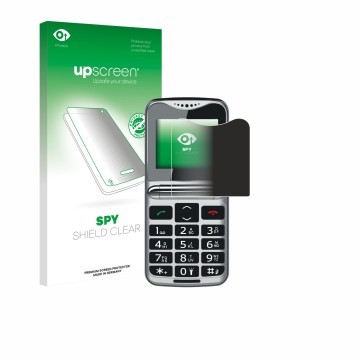 Vorderseite einer Produktverpackung mit dem Markenlogo upscreen. Daneben ist das Gerät bea-fon Fold 10 LTE mit dem zugehörigen