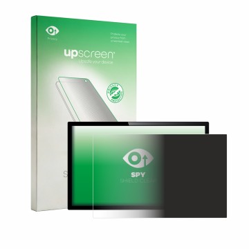 Parte frontale di una confezione del prodotto con il logo del marchio upscreen. Accanto è raffigurato il dispositivo con la re