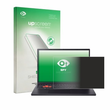 Vorderseite einer Produktverpackung mit dem Markenlogo upscreen. Daneben ist das Gerät Acer Nitro Lite 16 NL16-71G mit dem zug