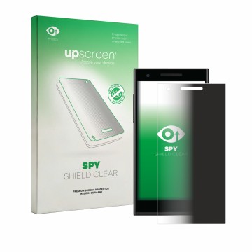 Parte frontale di una confezione del prodotto con il logo del marchio upscreen. Accanto è raffigurato il dispositivo Philips S