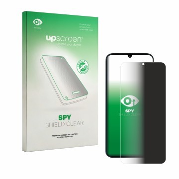Face avant d’un emballage produit avec le logo de la marque upscreen. À côté, l’appareil Redmi R70 5G est représenté avec la p
