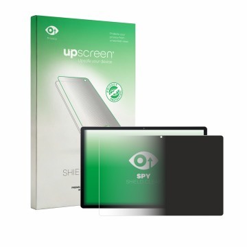 Vorderseite einer Produktverpackung mit dem Markenlogo upscreen. Daneben ist das Gerät Acer Iconia A14 mit dem zugehörigen Dis