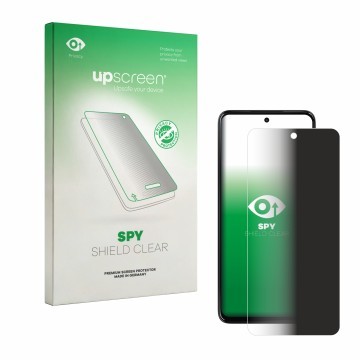 Face avant d’un emballage produit avec le logo de la marque upscreen. À côté, l’appareil Motorola Moto G47 est représenté avec