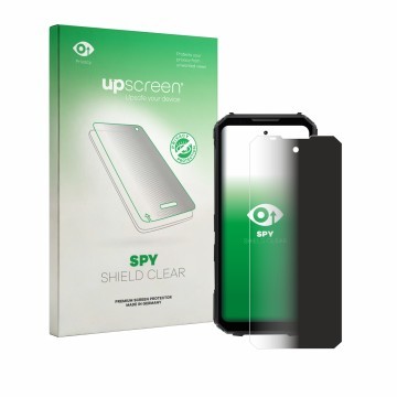 Front side of a product packaging with the brand logo upscreen. Next to it is the device Doogee V Max LR shown with the corres