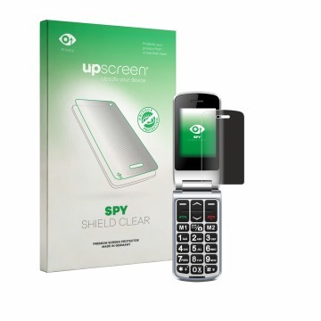 Parte frontal de un envase de producto con el logotipo de la marca upscreen. Al lado se muestra el dispositivo Sweetlink F1PLU