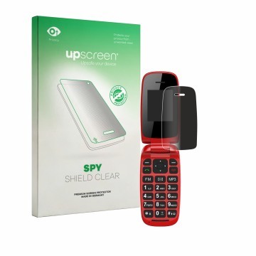 Vorderseite einer Produktverpackung mit dem Markenlogo upscreen. Daneben ist das Gerät Chakeyake R341 mit dem zugehörigen Disp