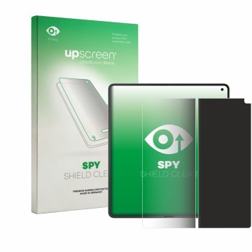 Vorderseite einer Produktverpackung mit dem Markenlogo upscreen. Daneben ist das Gerät Motorola Razr Fold (Inneres Display) mi