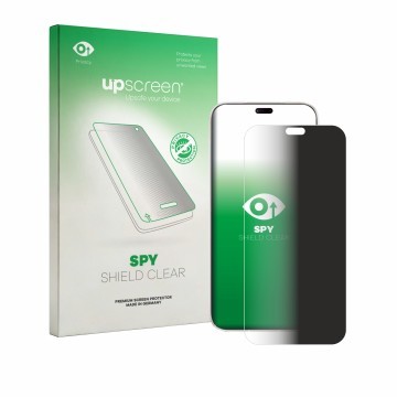 Face avant d’un emballage produit avec le logo de la marque upscreen. À côté, l’appareil Honor Play 11 Plus est représenté ave