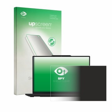 Face avant d’un emballage produit avec le logo de la marque upscreen. À côté, l’appareil Lenovo ThinkPad X13 Gen 7 est représe