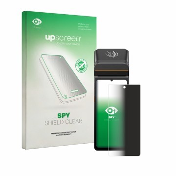 Parte frontal de un envase de producto con el logotipo de la marca upscreen. Al lado se muestra el dispositivo Brainsport myPA
