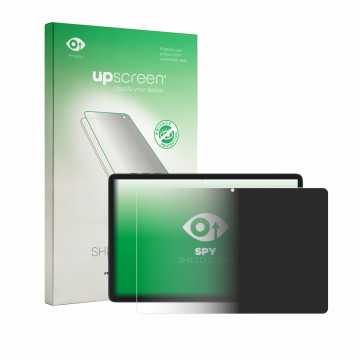 Parte frontal de un envase de producto con el logotipo de la marca upscreen. Al lado se muestra el dispositivo VekfulPC T20 10