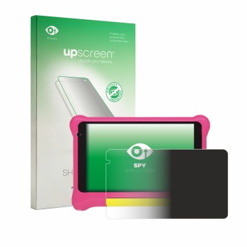 Vorderseite einer Produktverpackung mit dem Markenlogo upscreen. Daneben ist das Gerät Laptok LPK707PK 7