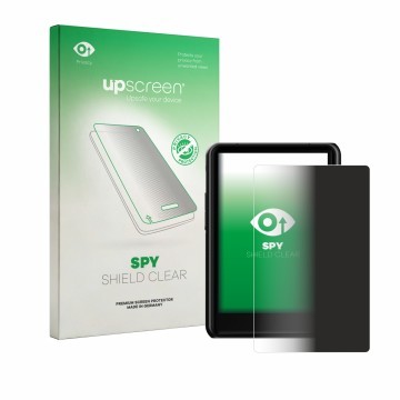 Parte frontal de un envase de producto con el logotipo de la marca upscreen. Al lado se muestra el dispositivo Hiby R3 Pro II 