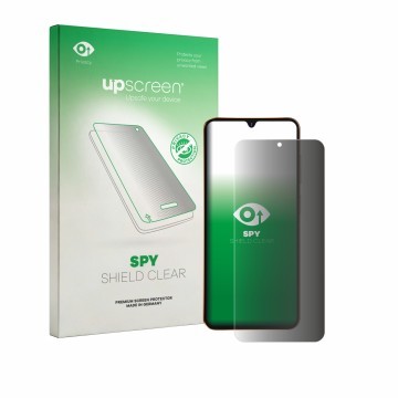 Face avant d’un emballage produit avec le logo de la marque upscreen. À côté, l’appareil Hotwav A17 Pro Max est représenté ave