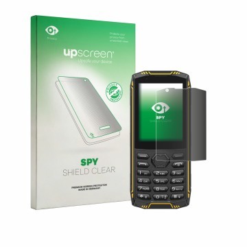 Vorderseite einer Produktverpackung mit dem Markenlogo upscreen. Daneben ist das Gerät Ulefone Armor Mini 5 mit dem zugehörige