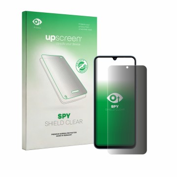 Vorderseite einer Produktverpackung mit dem Markenlogo upscreen. Daneben ist das Gerät Lagenio A12 mit dem zugehörigen Display