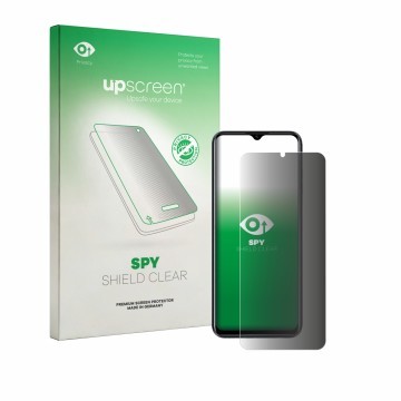 Face avant d’un emballage produit avec le logo de la marque upscreen. À côté, l’appareil Lagenio A10 Pro est représenté avec l