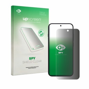 Face avant d’un emballage produit avec le logo de la marque upscreen. À côté, l’appareil Oppo Reno 16 FS est représenté avec l
