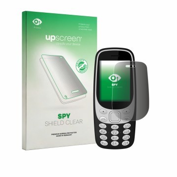 Parte frontale di una confezione del prodotto con il logo del marchio upscreen. Accanto è raffigurato il dispositivo Karbonn K