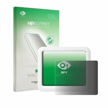 Face avant d’un emballage produit avec le logo de la marque upscreen. À côté, l’appareil SwitchBot Meter Pro est représenté av