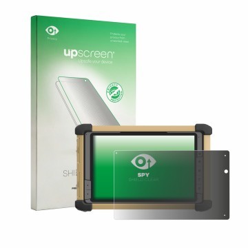 Parte frontale di una confezione del prodotto con il logo del marchio upscreen. Accanto è raffigurato il dispositivo DT Resear