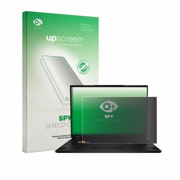 Parte frontale di una confezione del prodotto con il logo del marchio upscreen. Accanto è raffigurato il dispositivo MSI Steal