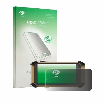 Parte frontale di una confezione del prodotto con il logo del marchio upscreen. Accanto è raffigurato il dispositivo DT Resear