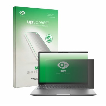 Vorderseite einer Produktverpackung mit dem Markenlogo upscreen. Daneben ist das Gerät HP Zbook X G2i 16