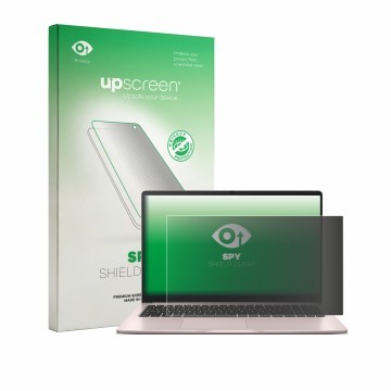 Parte frontale di una confezione del prodotto con il logo del marchio upscreen. Accanto è raffigurato il dispositivo ASUS Chro