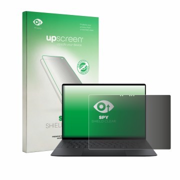 Parte frontale di una confezione del prodotto con il logo del marchio upscreen. Accanto è raffigurato il dispositivo ASUS Expe
