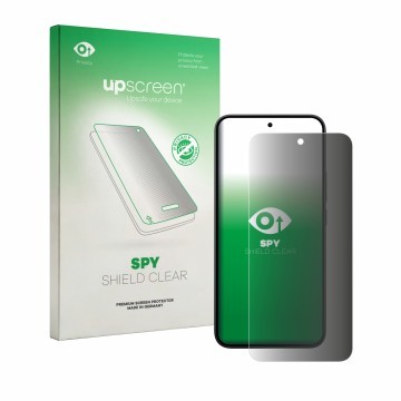 Parte frontale di una confezione del prodotto con il logo del marchio upscreen. Accanto è raffigurato il dispositivo Xiaomi Re