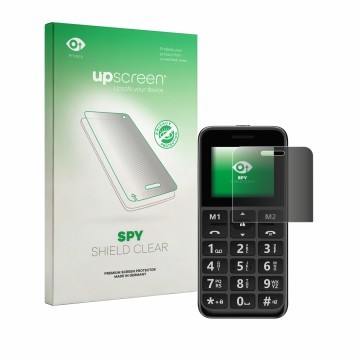 Vorderseite einer Produktverpackung mit dem Markenlogo upscreen. Daneben ist das Gerät Peaq PMP 92 mit dem zugehörigen Display