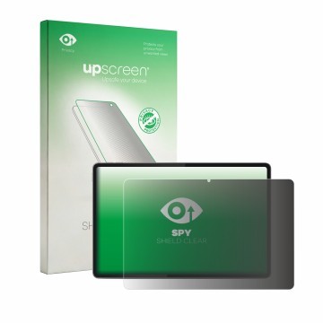 Parte frontale di una confezione del prodotto con il logo del marchio upscreen. Accanto è raffigurato il dispositivo Lenovo Yo