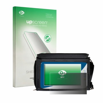 Parte frontale di una confezione del prodotto con il logo del marchio upscreen. Accanto è raffigurato il dispositivo Rover EXA