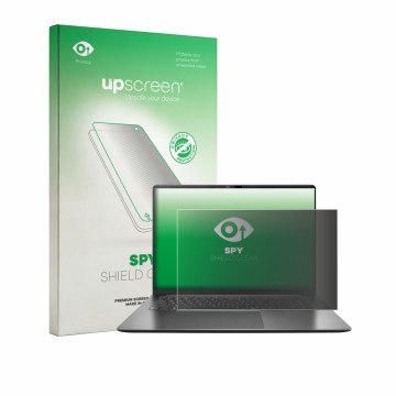 Vorderseite einer Produktverpackung mit dem Markenlogo upscreen. Daneben ist das Gerät ASUS Vivobook S16 S5652 mit dem zugehör