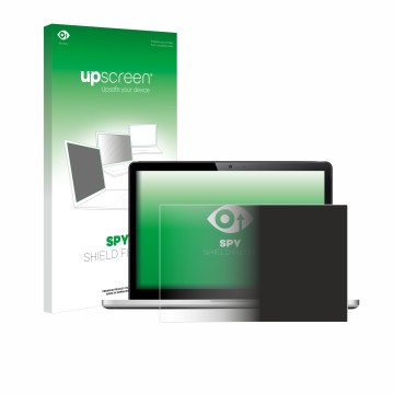 Parte frontal de un envase de producto con el logotipo de la marca upscreen. Al lado se muestra el dispositivo con su protecto