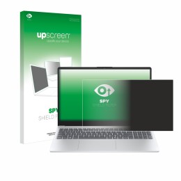 Face avant d’un emballage produit avec le logo de la marque upscreen. À côté, l’appareil HP OmniBook 3 14