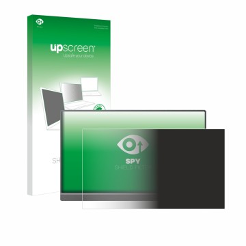 Parte frontal de un envase de producto con el logotipo de la marca upscreen. Al lado se muestra el dispositivo Arzopa Z1C 16.1