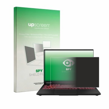 Front side of a product packaging with the brand logo upscreen. Next to it is the device ASUS TUF Gaming F16 FX608 shown with 