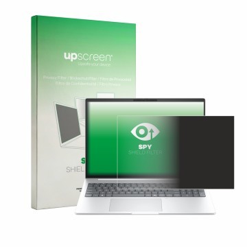 Parte frontale di una confezione del prodotto con il logo del marchio upscreen. Accanto è raffigurato il dispositivo HP EliteB