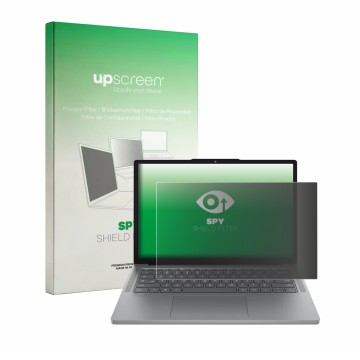Parte frontale di una confezione del prodotto con il logo del marchio upscreen. Accanto è raffigurato il dispositivo Lenovo Ch