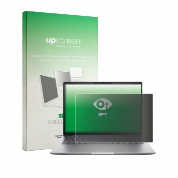 Parte frontale di una confezione del prodotto con il logo del marchio upscreen. Accanto è raffigurato il dispositivo HP Zbook 