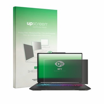 Face avant d’un emballage produit avec le logo de la marque upscreen. À côté, l’appareil MSI Cyborg 15 A13V est représenté ave