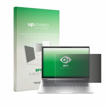 Front side of a product packaging with the brand logo upscreen. Next to it is the device HP EliteBook 6 G2i 14
