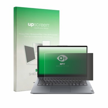 Front side of a product packaging with the brand logo upscreen. Next to it is the device Lenovo V14 Gen 6 shown with the corre