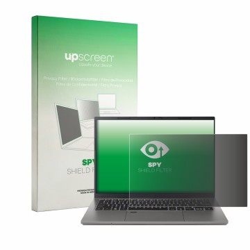 Parte frontale di una confezione del prodotto con il logo del marchio upscreen. Accanto è raffigurato il dispositivo Acer Trav