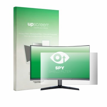 Parte frontale di una confezione del prodotto con il logo del marchio upscreen. Accanto è raffigurato il dispositivo Koorui 24