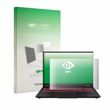 Parte frontale di una confezione del prodotto con il logo del marchio upscreen. Accanto è raffigurato il dispositivo ASUS TUF 