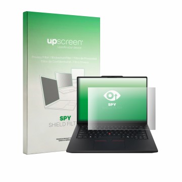 Vorderseite einer Produktverpackung mit dem Markenlogo upscreen. Daneben ist das Gerät Lenovo ThinkPad P14s Gen 7 Intel 14.5
